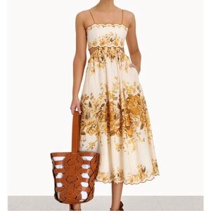 Zimmermann ALIANE SCALLOP MIDI DRESS